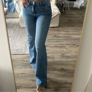 Mango Blue Flare Leg Jeans